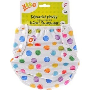 XKKO Jednovelikostní kojenecké plavky Watercolour Polka Dots