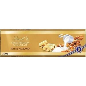 LINDT Gold Tablet Švajčiarska Biela Čokoláda S Mandľami 300 g