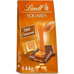LINDT Squares Mliečna Čokoláda S Karamelovou Náplňou 144 g