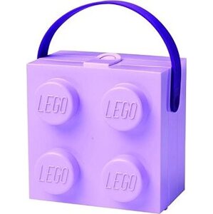 LEGO box s rukoväťou – fialová