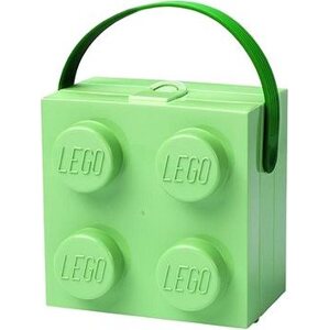 LEGO box s rukoväťou – army zelená