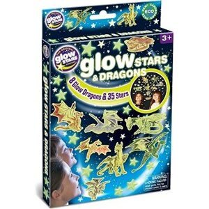 GlowStars Svetielkujúca dekorácia na stenu – Draci a hviezdy