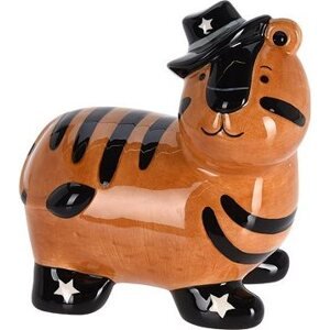 H&L Keramická pokladnička Tiger oranžová