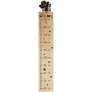 H&L Drevený meter Tiger na stenu 119 × 19,5 cm prírodný