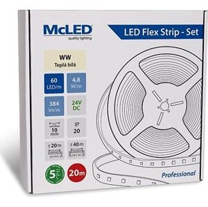 McLED Set LED pásik 20 m, WW, 4,8 W/m