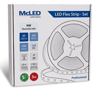 McLED Sada LED pásik 3 m, NW, 4,8 W/m