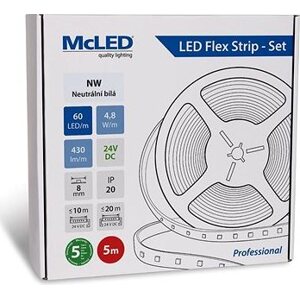 McLED Sada LED pásik 5 m, NW, 4,8 W/m