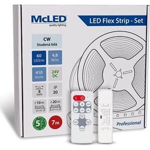 McLED Set LED pásik 7 m s ovládačom, CW, 4,8 W/m