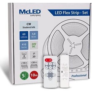McLED Set LED pásik 10 m s ovládačom, CW, 4,8 W/m