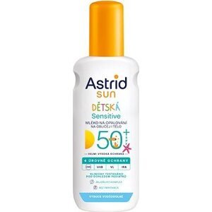 ASTRID SUN Detské mlieko na opaľovanie Sensitive sprej SPF 50+ 150 ml