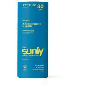 ATTITUDE Sunly, 100 % minerálna ochranná tyčinka na tvár a pery SPF 30, 20 g