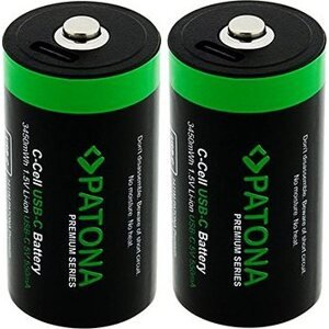 PATONA PREMIUM LR14 (C) 2300 mAh, s USB-C nabíjaním, 2 ks v balení